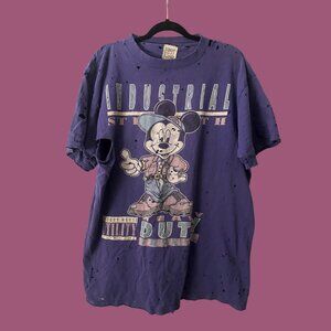 Vintage distressed Mickey Oversize Tee - Size Large